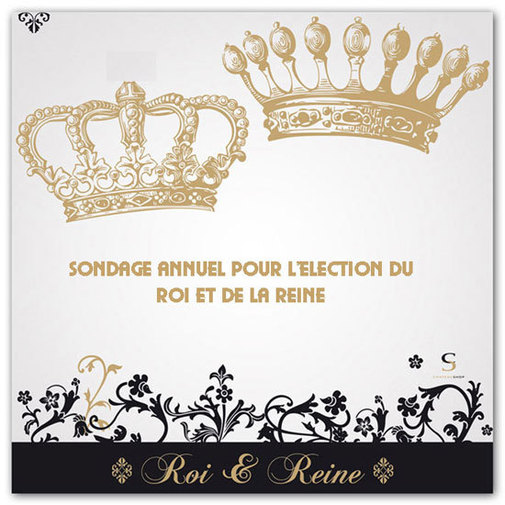 SONDAGE ANNUEL POUR L'ELECTION DU ROI ET DE LA REINE SONDAGE ANNUEL POUR L'ELECTION DU ROI ET DE LA REINE