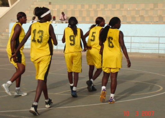 Maguette Sarr , Ndeye Diop (13),Adja B Mbaye (9),Astou camara (5), Néné Diamé (6)-photo SENEBASKET