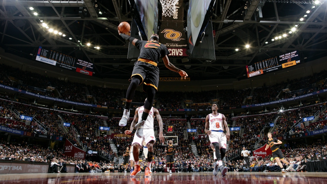 NBA 2016-2017: LeBron James réussit son 43e triple double et les Cavaliers battent les Knicks 117-88