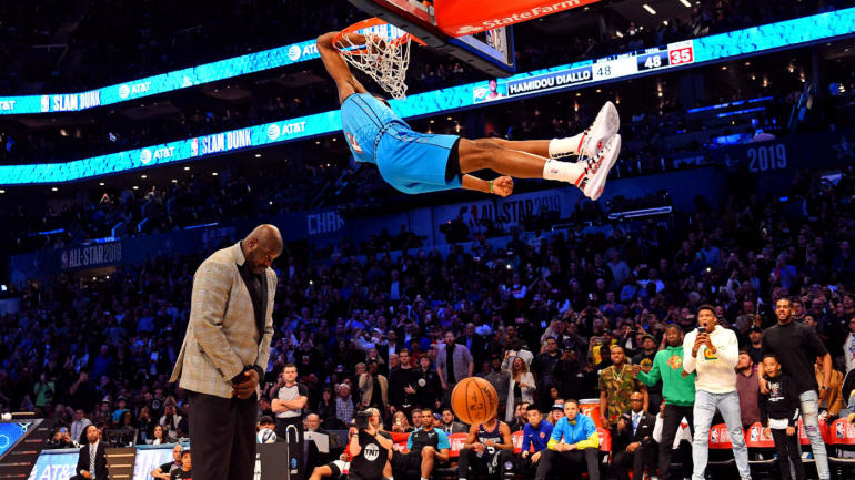 NBA SLAM DUNK : Hamidou Diallo vole au dessus du Shaq pour remporter le concours de dunk